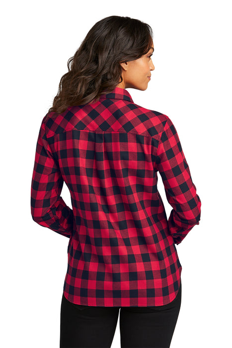 LW669 Port Authority® Women's Plaid Flannel Shirt