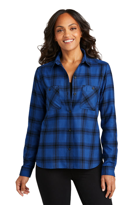 LW669 Port Authority® Women's Plaid Flannel Shirt