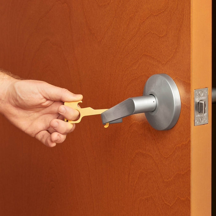 No Contact Keychain - Brass