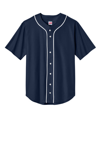 A4N4184 A4 Short Sleeve Full-Button Baseball Top