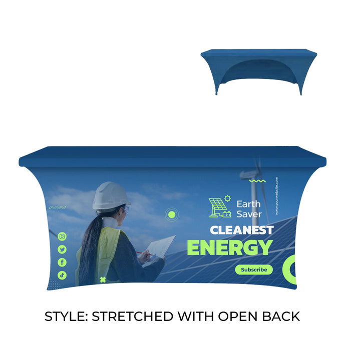 6’ RPET Table Cover STRETCHED