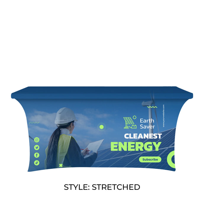 6’ RPET Table Cover STRETCHED