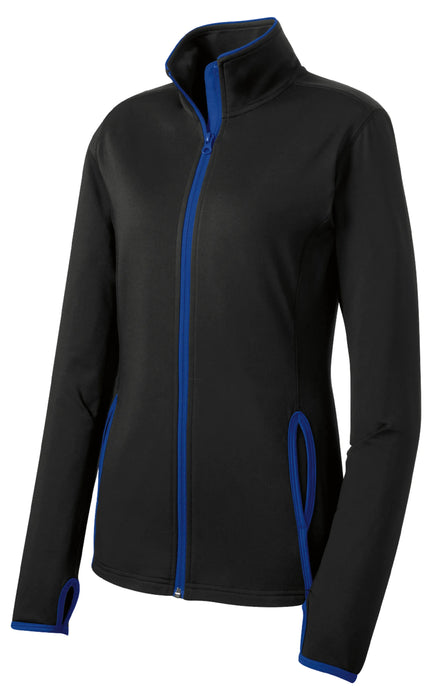 LST853 Sport-Tek® Ladies Sport-Wick® Stretch Contrast Full-Zip Jacket