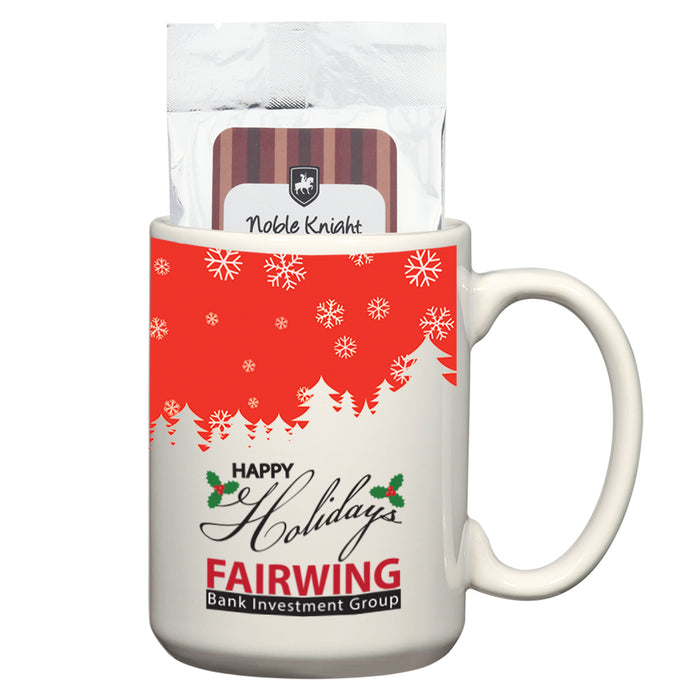 7192MUG-COCOA - 15 Oz. Full Color Mug with Two Packs of Hot Cocoa