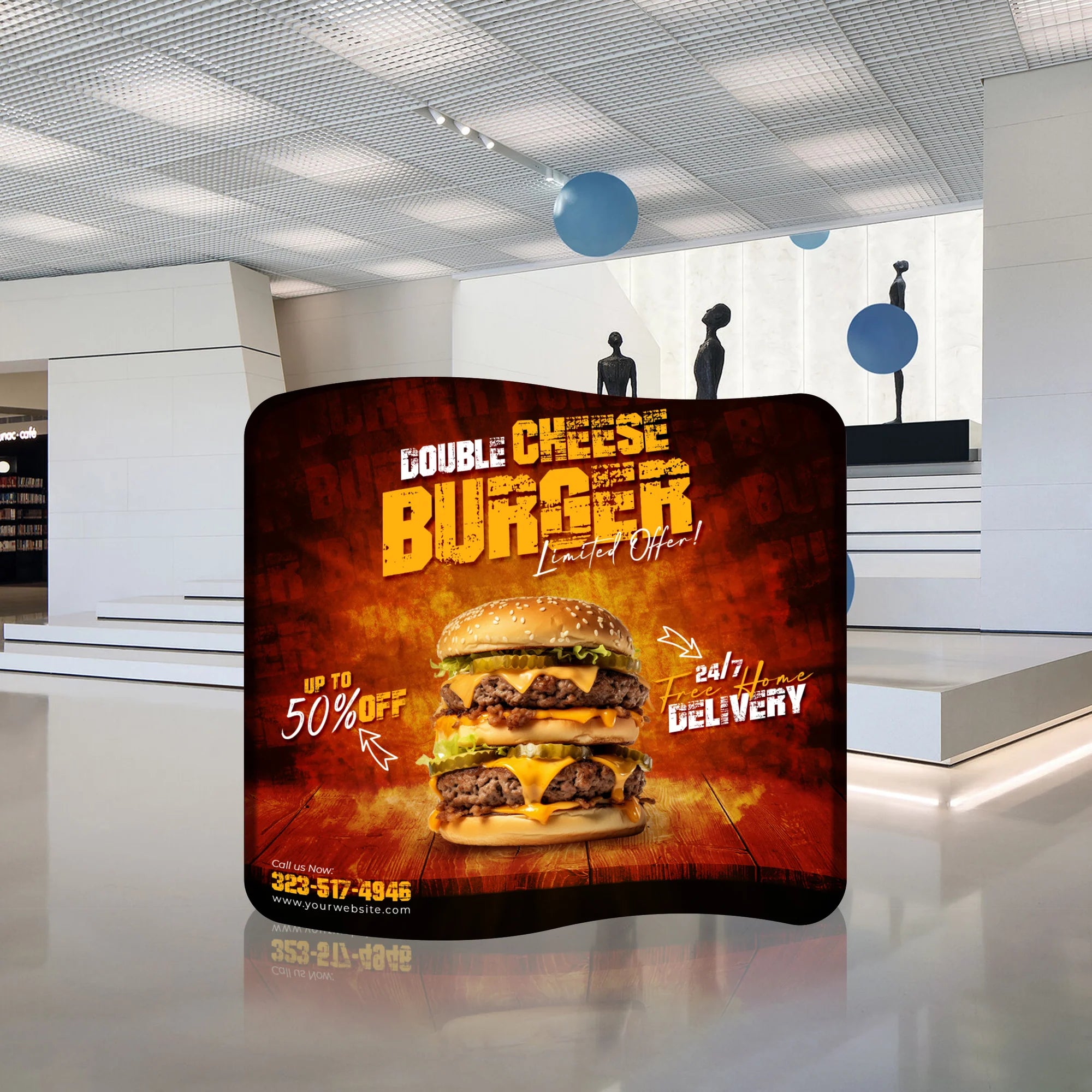8' S-Shaped Tension Fabric Backdrop Display — Fully Promoted Davie
