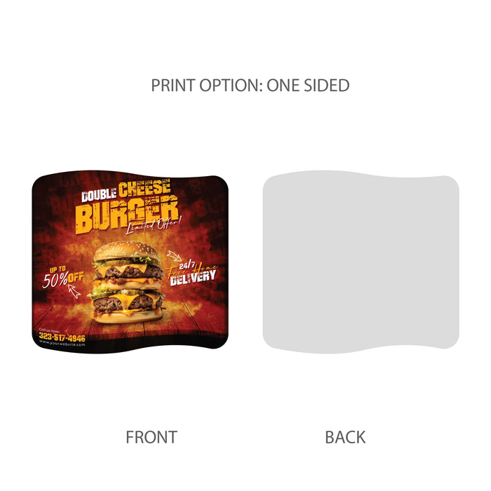 8' S-Shaped Tension Fabric Backdrop Display