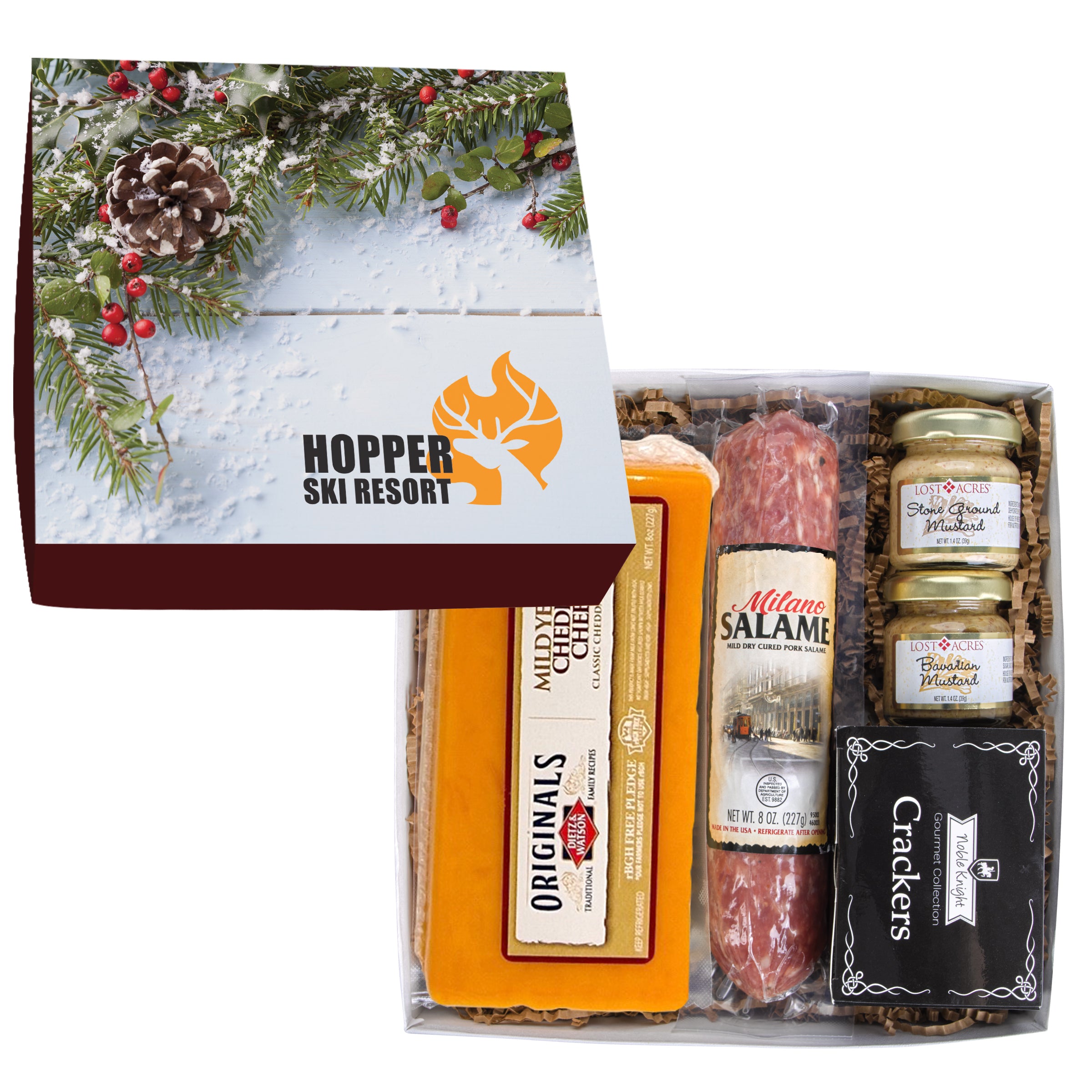GB4-I Deluxe Charcuterie Gourmet Meat & Cheese Set Chairman Gift Box ...