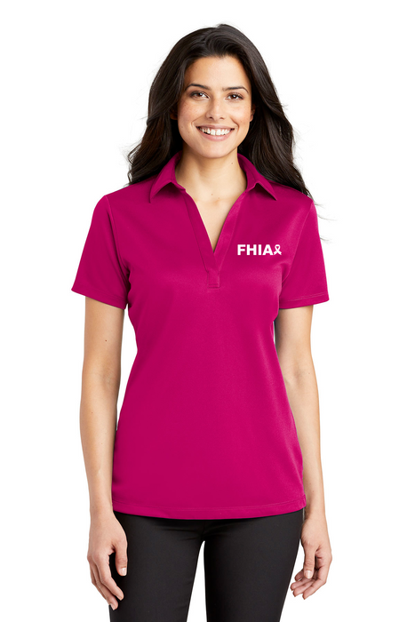 FHIA L540 Port Authority® Ladies Silk Touch™ Breast Cancer Polo