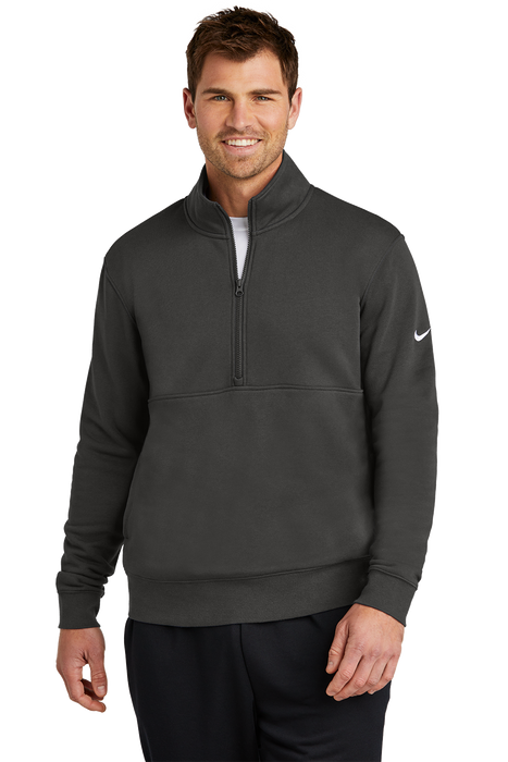 NKDX6718 Nike Club Fleece Sleeve Swoosh 1/2-Zip