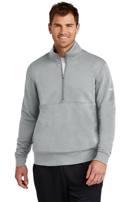NKDX6718 Nike Club Fleece Sleeve Swoosh 1/2-Zip
