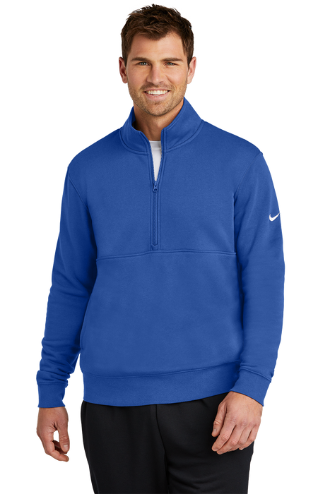 NKDX6718 Nike Club Fleece Sleeve Swoosh 1/2-Zip