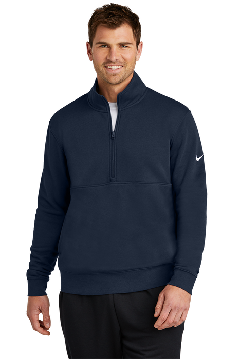 NKDX6718 Nike Club Fleece Sleeve Swoosh 1/2-Zip