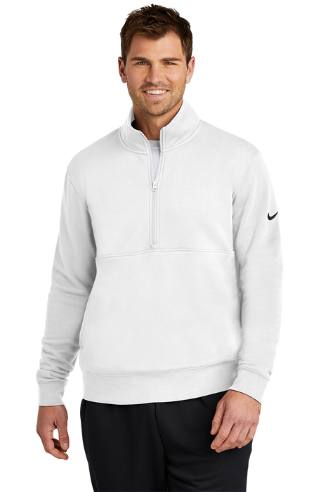 NKDX6718 Nike Club Fleece Sleeve Swoosh 1/2-Zip