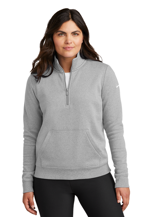 NKDX6720 Nike Women's Club Fleece Sleeve Swoosh 1/2-Zip