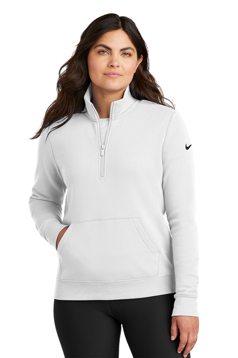 NKDX6720 Nike Women's Club Fleece Sleeve Swoosh 1/2-Zip