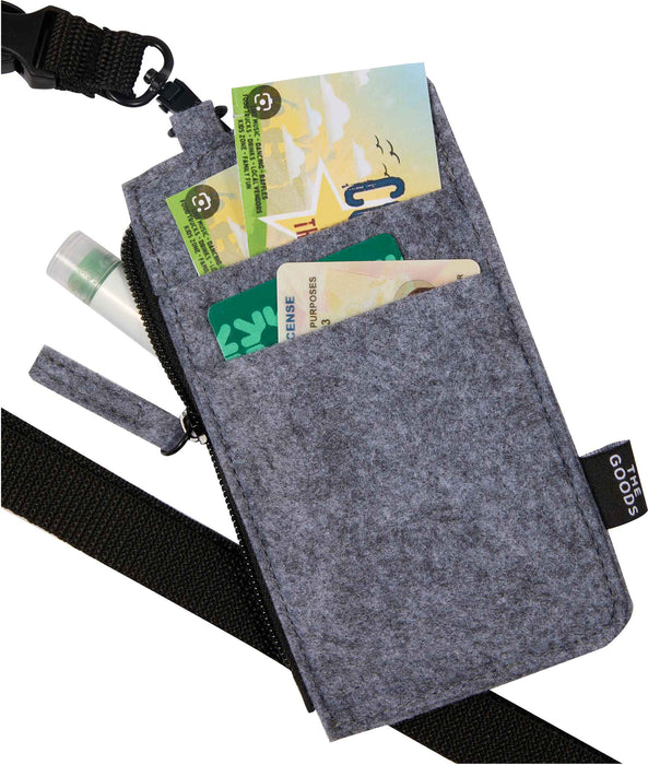 THE GOODS™ Recycled Felt Lanyard Wallet