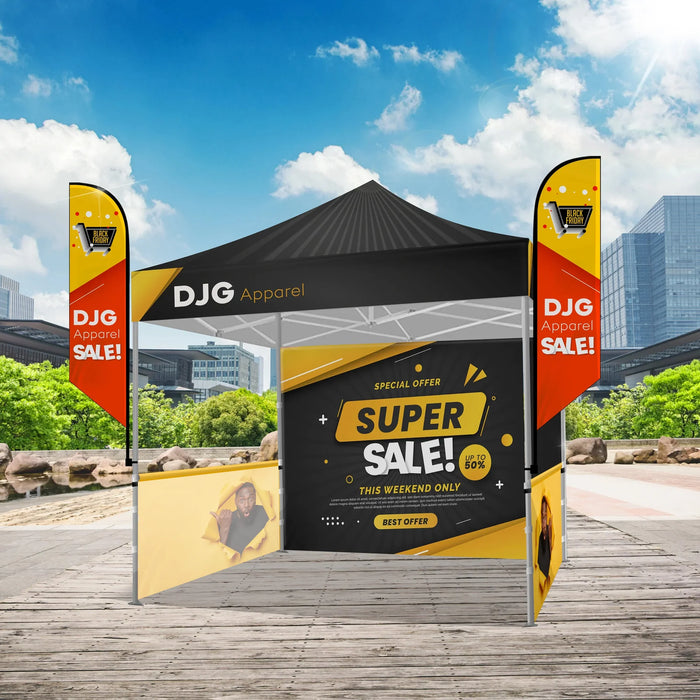 Deluxe 10x10 Premium Tent Kit w/ Tent Banners