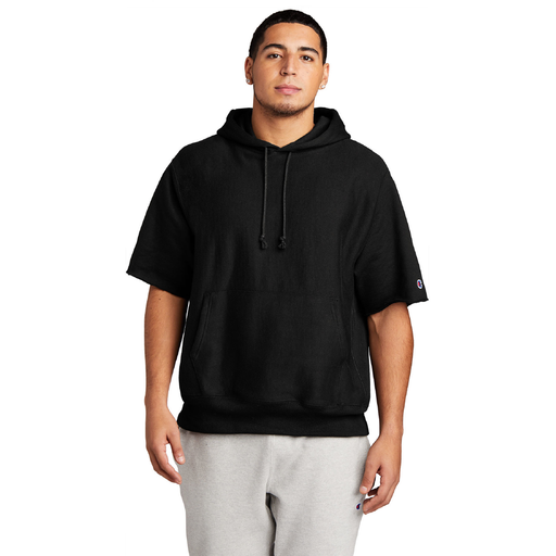 S101SS Champion ® Reverse Weave ® Short Sleeve Hooded Sweatshirt (4819111313486)