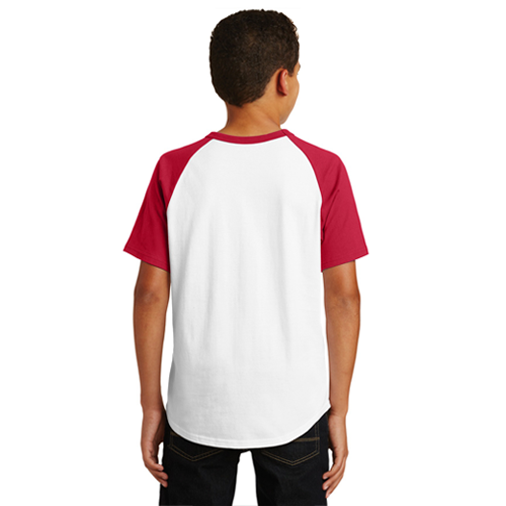 YT201 Sport-Tek® Youth Short Sleeve Colorblock Raglan Jersey