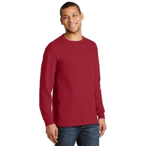 5186 Hanes® Beefy-T® - 100% Cotton Long Sleeve T-Shirt