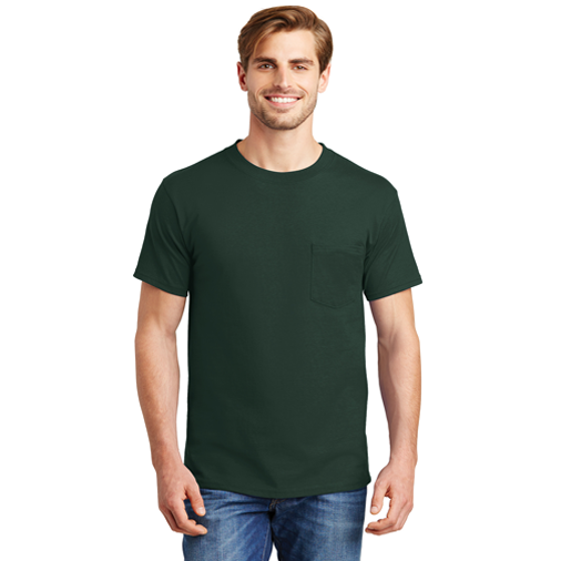 5190 Hanes® Beefy-T® - 100% Cotton T-Shirt with Pocket