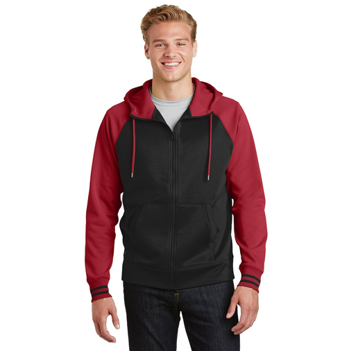 ST236 Sport-Tek® Sport-Wick® Varsity Fleece Full-Zip Hooded Jacket
