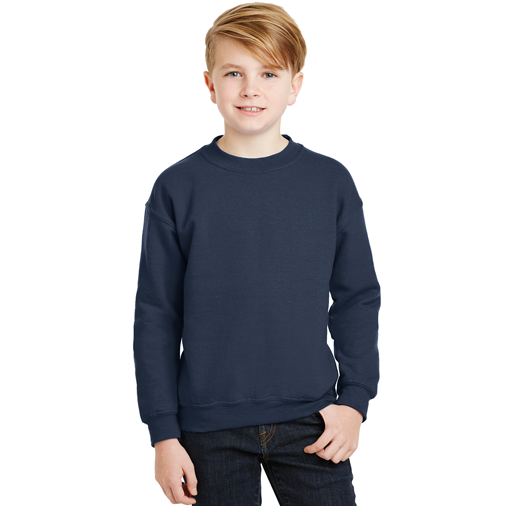 18000B Gildan Youth Heavy Blend Crewneck Sweatshirt Fully