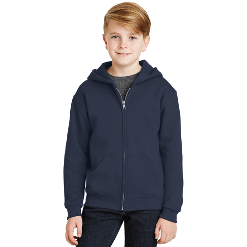 993B JERZEES® - Youth NuBlend® Full-Zip Hooded Sweatshirt