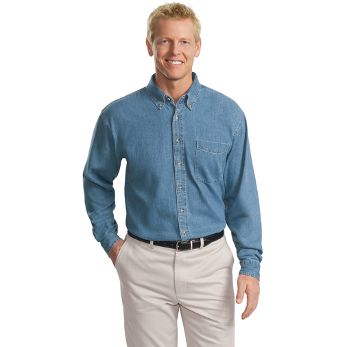 TLS600 Port Authority® Tall Long Sleeve Denim Shirt