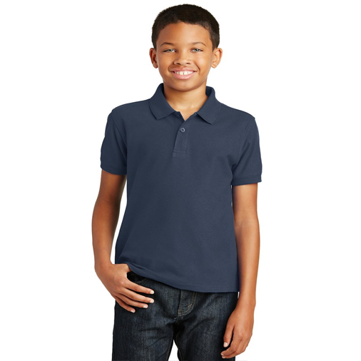 Youth wearing Y100 Port Authority Classic Pique Polo