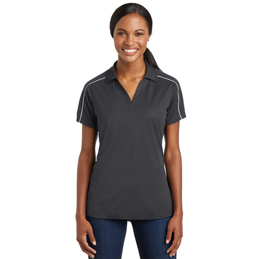 LST653 Sport-Tek® Ladies Micropique Sport-Wick® Piped Polo