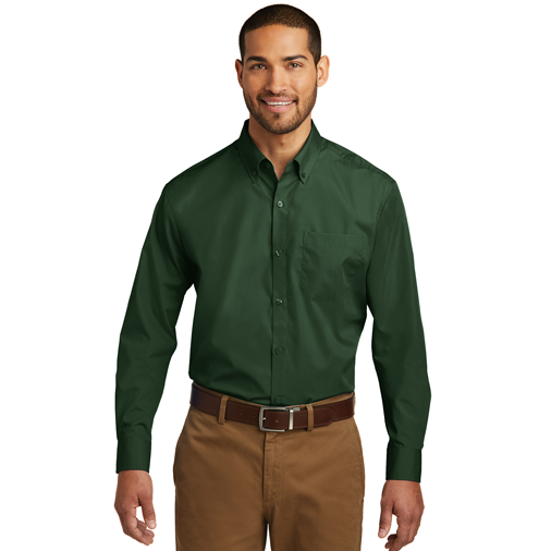 W100 Port Authority® Long Sleeve Carefree Poplin Shirt