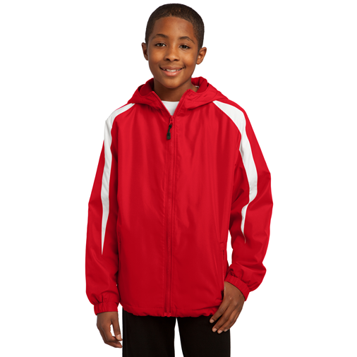 YST81 Sport-Tek® Youth Fleece-Lined Colorblock Jacket