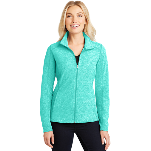 L235 Port Authority® Ladies Heather Microfleece Full-Zip Jacket