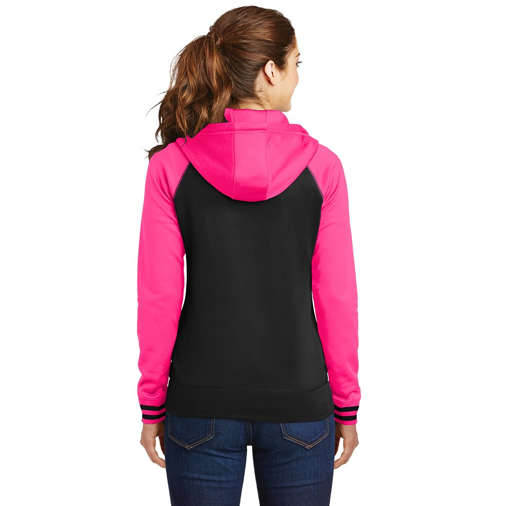 LST236 Sport-Tek® Ladies Sport-Wick® Varsity Fleece Full-Zip Hooded Jacket