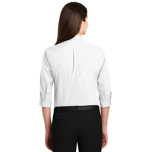 LW102 Port Authority® Ladies 3/4-Sleeve Carefree Poplin Shirt