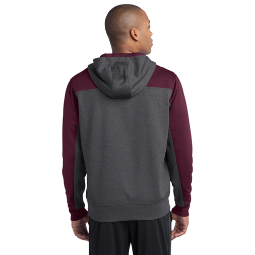 ST249 Sport-Tek® Tech Fleece Colorblock 1/4-Zip Hooded Sweatshirt