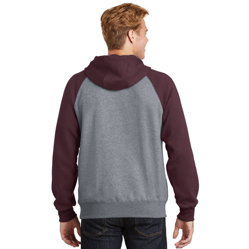 ST267 Sport-Tek® Raglan Colorblock Pullover Hooded Sweatshirt