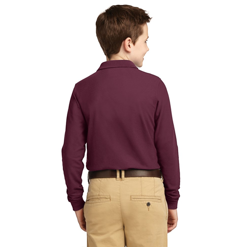 Y500LS Port Authority® Youth Long Sleeve Silk Touch™ Polo
