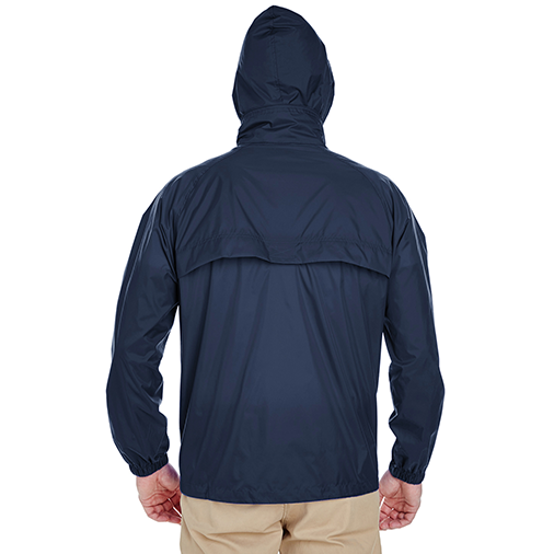 8929 UltraClub Adult Full-Zip Hooded Pack-Away Jacket