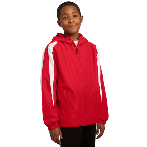 YST81 Sport-Tek® Youth Fleece-Lined Colorblock Jacket