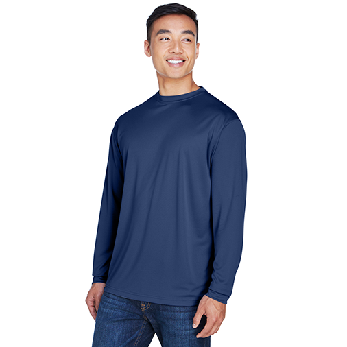 8401 UltraClub Adult Cool & Dry Sport Long-Sleeve T-Shirt