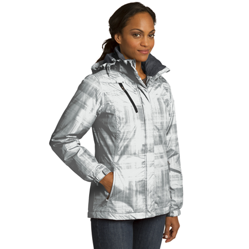 L320 Port Authority® Ladies Brushstroke Print Insulated Jacket