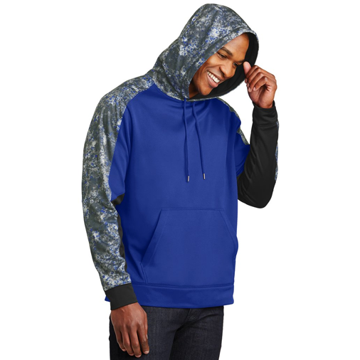 ST231 Sport-Tek® Sport-Wick® Mineral Freeze Fleece Colorblock Hooded Pullover