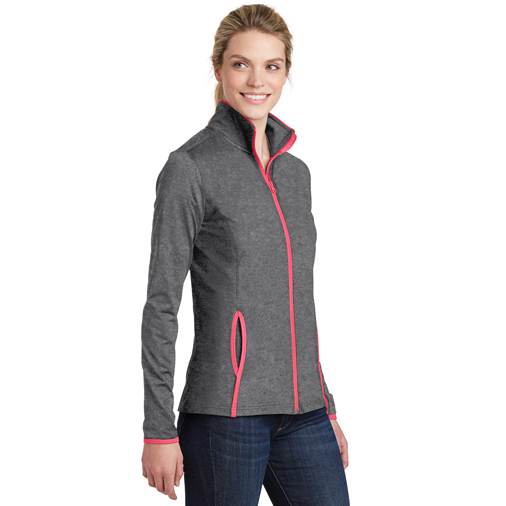 LST853 Sport-Tek® Ladies Sport-Wick® Stretch Contrast Full-Zip Jacket