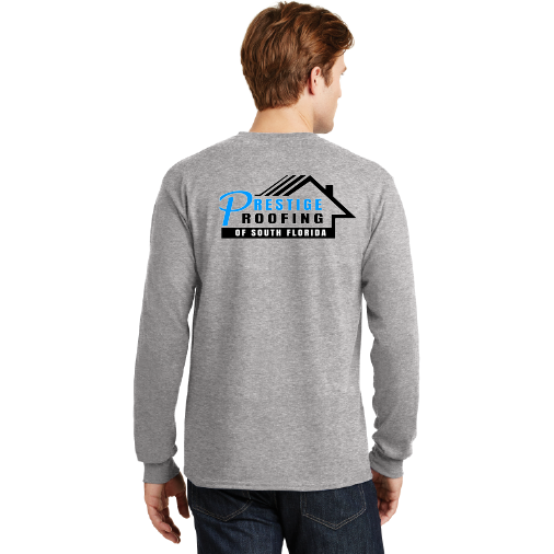 Prestige Roofing of South Florida DryBlend® 50 Cotton/50 Poly Long Sleeve T-Shirt (4560925163598)