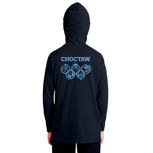 Choctaw Indian Guides Youth Long Sleeve Hodded (4522236346446)